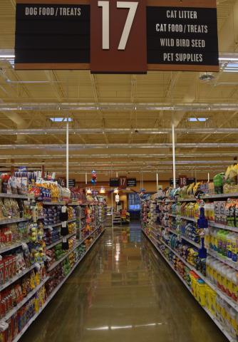 Pet aisle at commissary Thumbnail