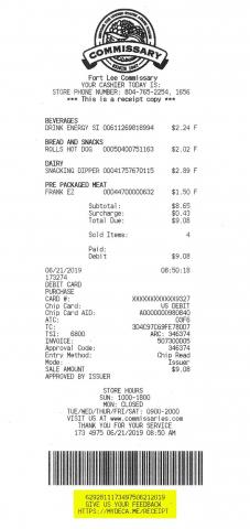 ForeSee survey receipt Thumbnail