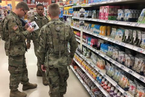 Soldiers shopping at Fort Lee Commissary Thumbnail