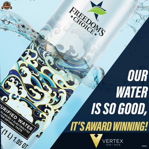 Freedom Choice Enhanced water earns top industry honors Thumbnail