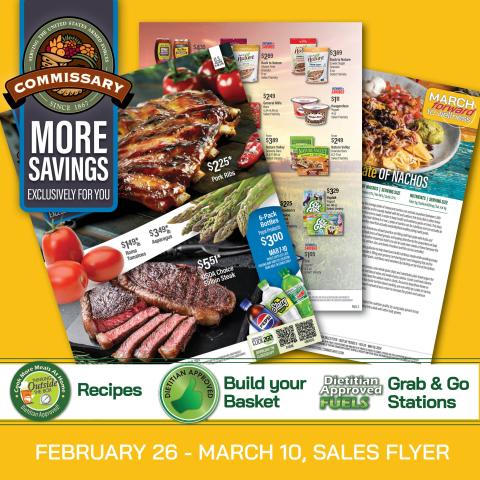 graphic of Commissary sales for Feb. 26 – March 10