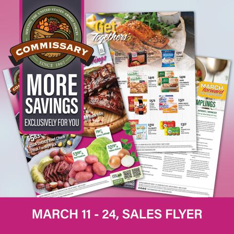 Graphic of Commissary Sales Flyer for March 11 – 24