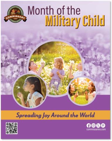 month of the military child contest poster with children pictured