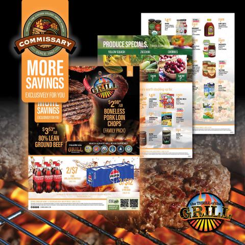 Pages of Commissary Sales Flyer for June 3 – 16