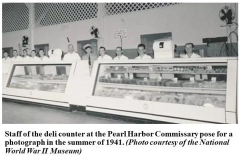 Deli counter at Pearl Harbor Commissary in the summer of 1941