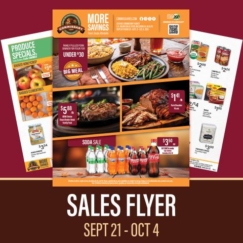 Fall into savings  with the commissary  sales flyer,  September 21 – October 4