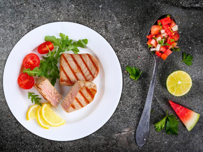 Grilled Tuna Steak with Watermelon Salsa 2 Thumbnail